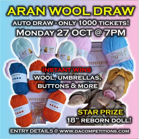 OCTOBER ARAN WOOL AUTO DRAW (27/10)